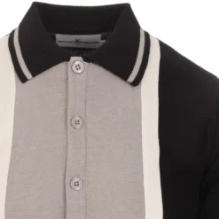 Marriott Suede Men's Mod Polo Cardigan - Black -Classic Gents Fit Sales madcap england suede marriott polo black 2 98285.1661264100 2