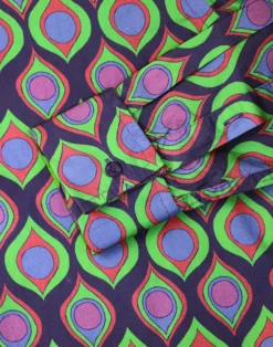 Teardrop Peacock Retro Op Art Shirt