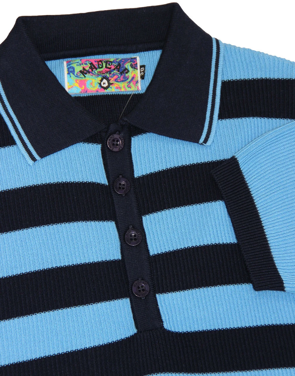 Terry Retro Mod Rib Stripe Polo WW 1 Terry Retro Mod Rib Stripe Polo WW