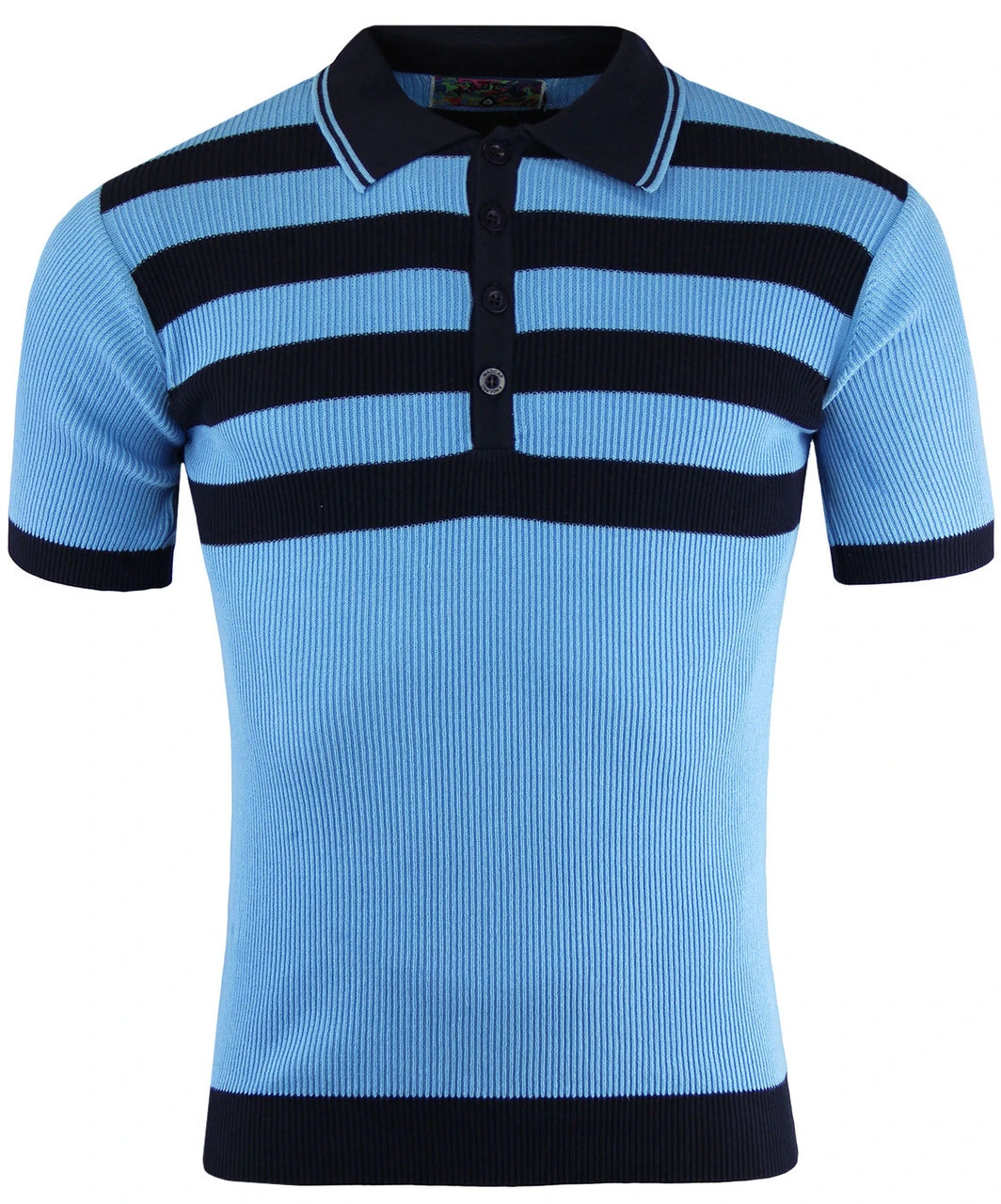 Terry Retro Mod Rib Stripe Polo WW 11 Terry Retro Mod Rib Stripe Polo WW - Image 11