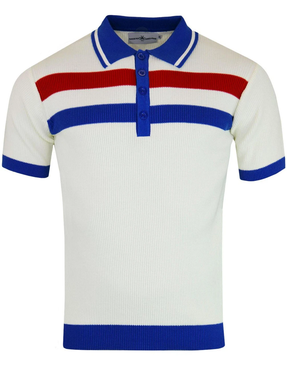 Terry Retro Mod Rib Stripe Polo WW 2 Terry Retro Mod Rib Stripe Polo WW - Image 2