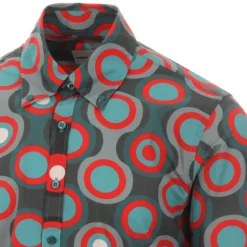 Trip Psych-Out Circle Mod Shirt B/M -Classic Gents Fit Sales madcap england trip circles shirt green 3 74555.1661265482