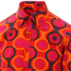 Trip Psych-Out Circle Mod Shirt R/B -Classic Gents Fit Sales madcap england trip op art mod target shirt orange 2 25936.1661265467 3