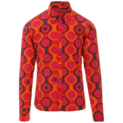 Trip Psych-Out Circle Mod Shirt R/B -Classic Gents Fit Sales madcap england trip op art mod target shirt orange 3 37791.1661265465 3