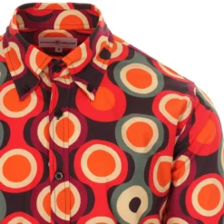 Trip Circles 1960s Mod Target Shirt -Classic Gents Fit Sales madcap england trip psych out shirt burgundy 2 46565.1661261517 3