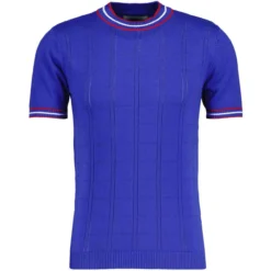Wilson Pointelle Knit Mod Mock Turtleneck Tipped Tee In Zinfandel -Classic Gents Fit Sales madcap england wilson mc1041 pointelle knit top blue 1 73263.1679070656 2