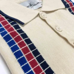 Zodiac Raised Stripe Knit Polo NAVY -Classic Gents Fit Sales madcap england zodiac knitted polo birch 5 16143.1671462764 1