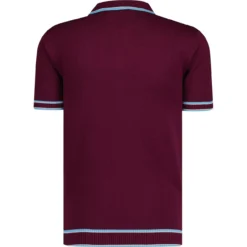 Miles Mod Jacquard Knit Polo (Z) -Classic Gents Fit Sales madcap jacquard polo zinfandel back 17606.1684508648