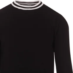 LS Moon Mod Tipped Knit Jumper (G) -Classic Gents Fit Sales madcap moon longsleeve top black det1 13486.1661260864 4