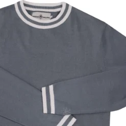 LS Moon Mod Tipped Knit Jumper (B) -Classic Gents Fit Sales madcap moon longsleeve top flintstone det2 31277.1661260835 6