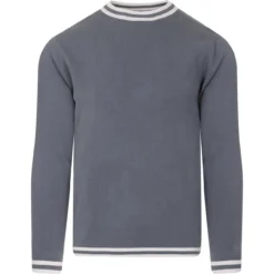 LS Moon Mod Tipped Knit Jumper (N) -Classic Gents Fit Sales madcap moon longsleeve top flintstone front 84513.1661260832