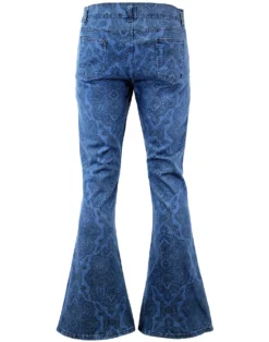 Paisley Rave 1970s Cord Bellbottoms -Classic Gents Fit Sales madcap paisley denim jeans 42 80056.1661271918