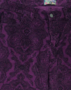 Paisley Rave Retro 70s Cord Flares -Classic Gents Fit Sales madcap paisley rave flares purple 1 55858.1661270131 2