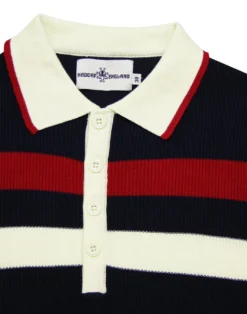 Terry Retro Mod Ribbed Stripe Polo -Classic Gents Fit Sales madcap terry navy close 04031.1661268989 4