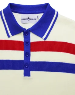 Terry Retro Mod Ribbed Stripe Polo (BB) -Classic Gents Fit Sales madcap terry winter white close 26737.1661269002