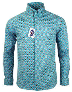 Peacock Mod Indie Peacock Fan Shirt -Classic Gents Fit Sales madcap retro peacock shirt1 35709.1661272783