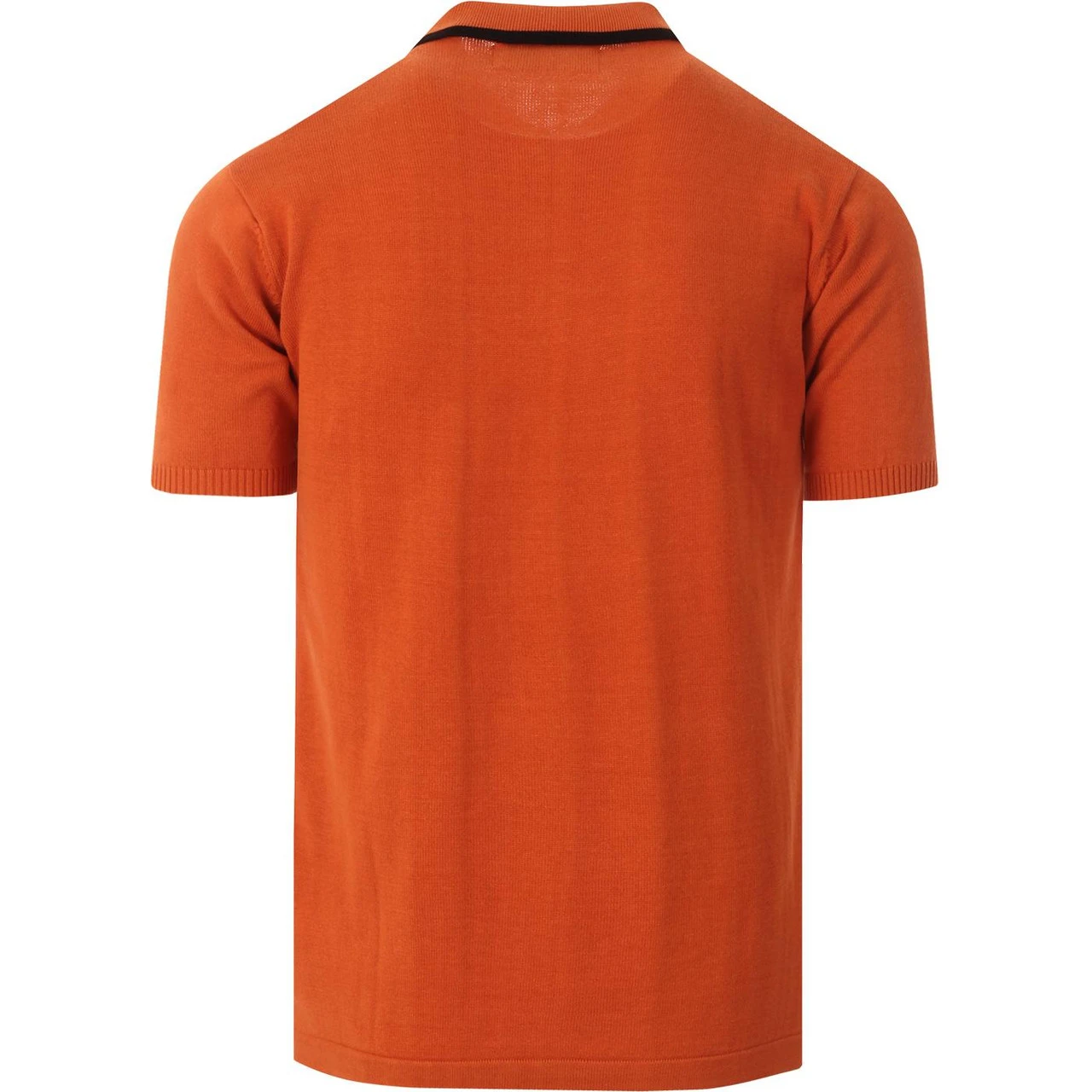 Aftermath Mod Stripe Knit Polo RUST 5 Aftermath Mod Stripe Knit Polo RUST - Image 5