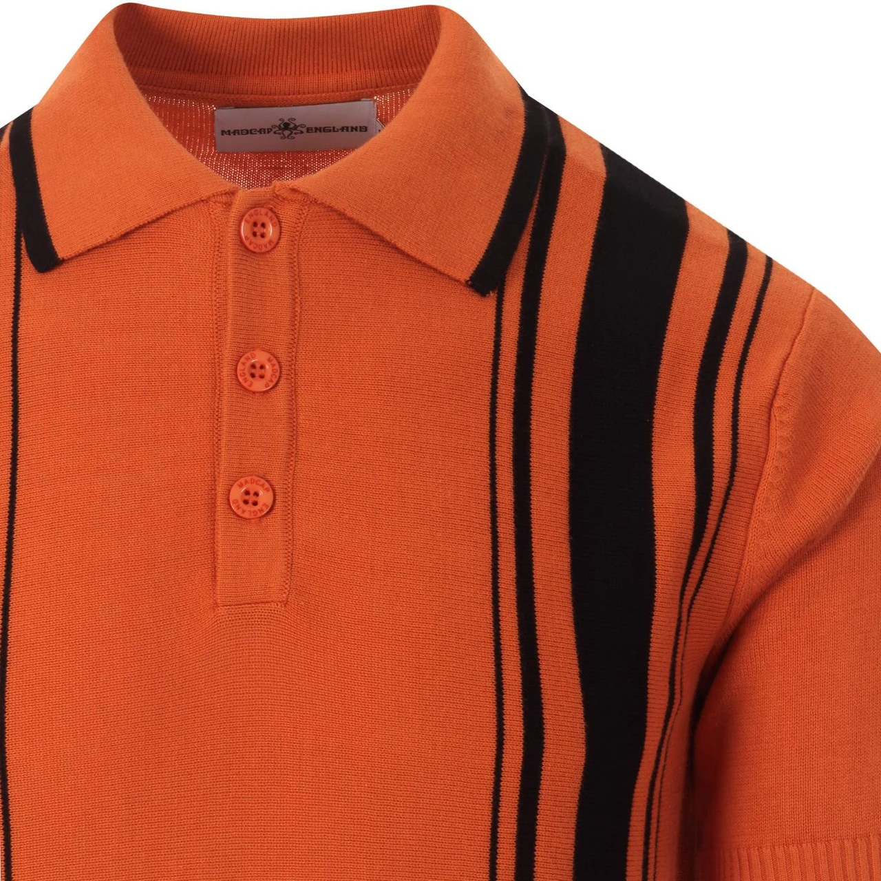 Aftermath Mod Stripe Knit Polo RUST 8 Aftermath Mod Stripe Knit Polo RUST - Image 8