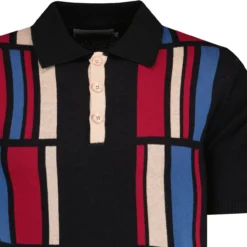 Comet Retro 60s Mod Polo Shirt (S) -Classic Gents Fit Sales madcapeng comet polo black detail 29220.1676647086 1