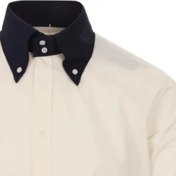 Casino Mod Two Tone BD Shirt (OW/N) -Classic Gents Fit Sales madcapeng contrast shirt white detail 71215.1661264588