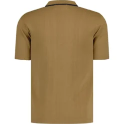 Aftermath Mod Stripe Knit Polo RUST 11 Aftermath Mod Stripe Knit Polo RUST -Classic Gents Fit Sales madcapeng mod striped polo leaf back 43834.1678463408 1