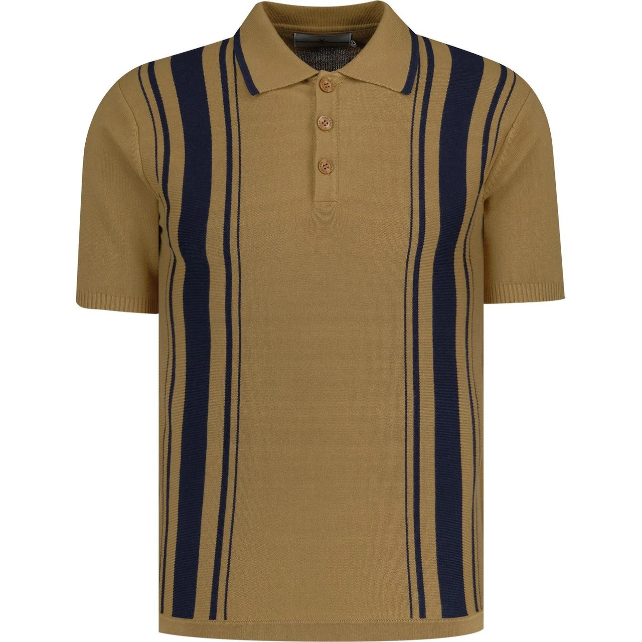 Aftermath Mod Stripe Knit Polo RUST 6 Aftermath Mod Stripe Knit Polo RUST - Image 6