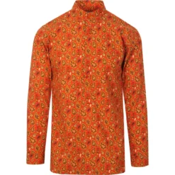 Surbahar Gold Paisley Kaftan Shirt 5 Surbahar Gold Paisley Kaftan Shirt -Classic Gents Fit Sales madcapeng paisley kaftan orange front 70517.1661263226