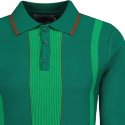 Nova Rib Knit Tonal Stripe Polo (E)