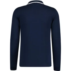 Zodiac Mod Textured Raised Stripe Knitted Polo Shirt Black -Classic Gents Fit Sales madcapeng stripe ls polo tshirt peacoat back 26251.1678194985 2