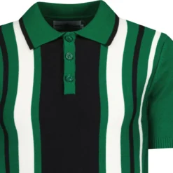 Folklore Mod Stripe Knit Polo RED -Classic Gents Fit Sales madcapeng stripe polo tshirt green detail 44722.1673453110 3