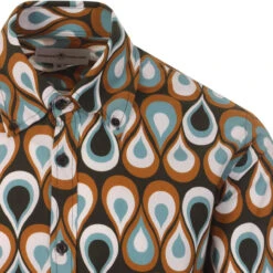 Classic Gents Fit Sales 11 Trip Teardrops Mod Op Art Shirt NF