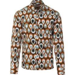 Trip Teardrops Mod Op Art Shirt NF -Classic Gents Fit Sales madcapeng teardrop shirt teal front 99099.1661264496 1