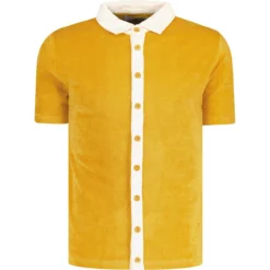 Salton Retro 50s Towelling Shirt HG -Classic Gents Fit Sales madcapeng towelling shirt honey front 83683.1678373285 1