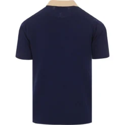 Farlowe Mod Stripe Knit Polo Top GO -Classic Gents Fit Sales madcapeng vertical stipes polo blue back 34131.1661263006 1