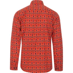 Kinfauns Rainbow Penny Collar Shirt -Classic Gents Fit Sales madcapeng wave pattern shirt red back 91889.1661263179