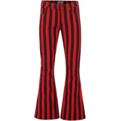Holy Roller Retro Stripe Flares B/G -Classic Gents Fit Sales medcap holy roller black red 01 53271.1664879877